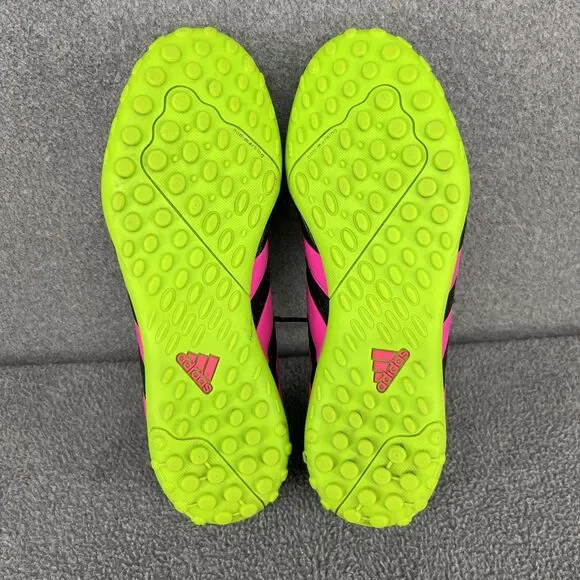 Adidas Shoes Mens Size 6 Black Pink Green Traxion Turf‎ Soccer Cleats AF4985